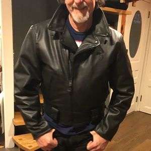 Brand New Police Leather Motorcycle Jacket